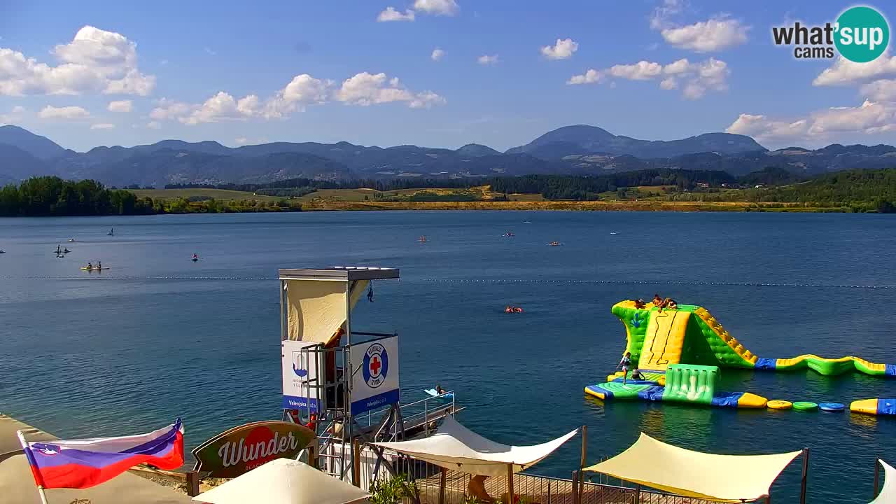 Webcam lac de Velenje – Vue en direct depuis Velenje Beach