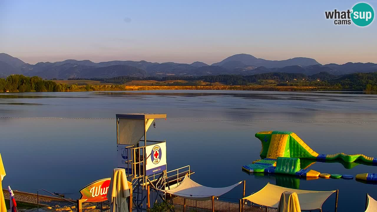 Webcam lac de Velenje – Vue en direct depuis Velenje Beach