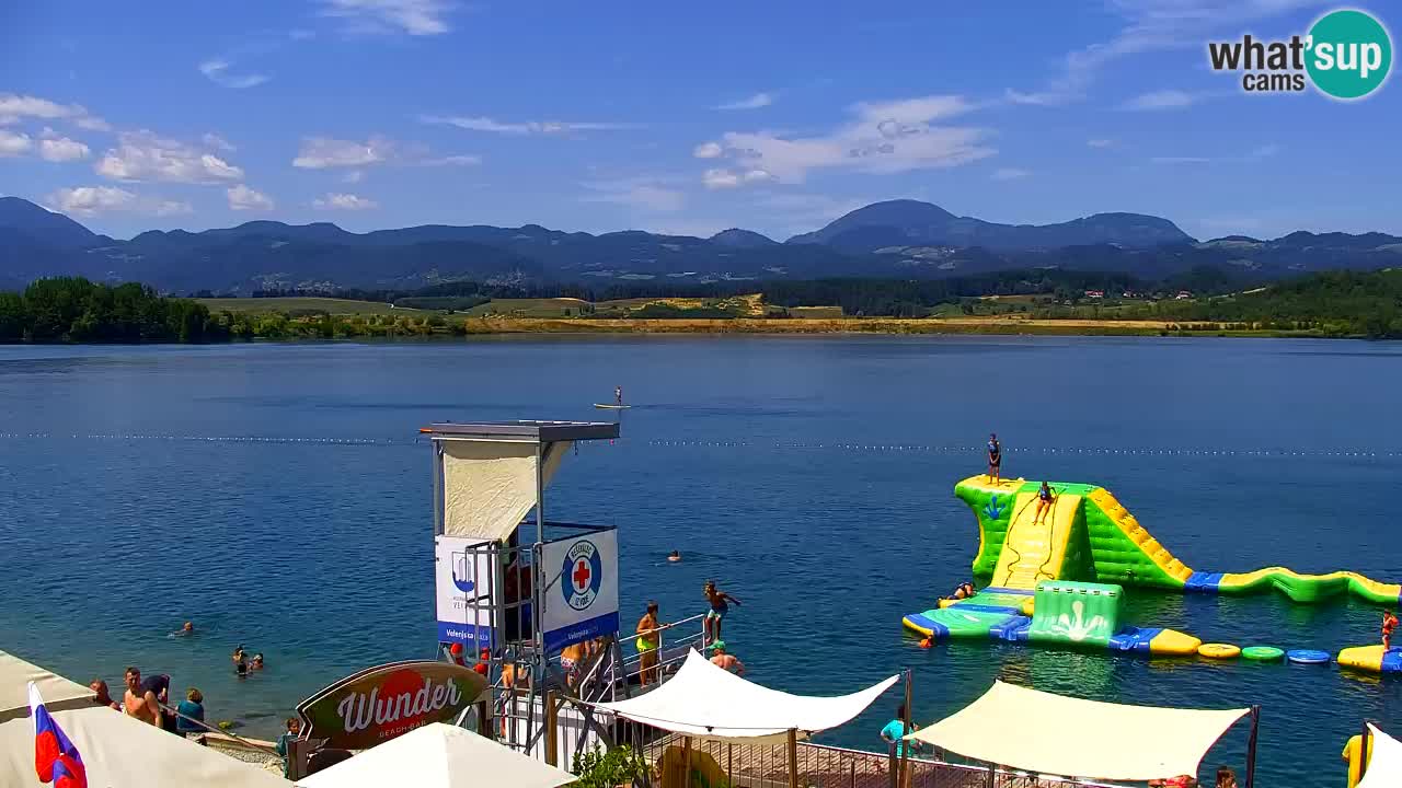 Web kamera Velenjsko jezero – Plaža Velenje uživo