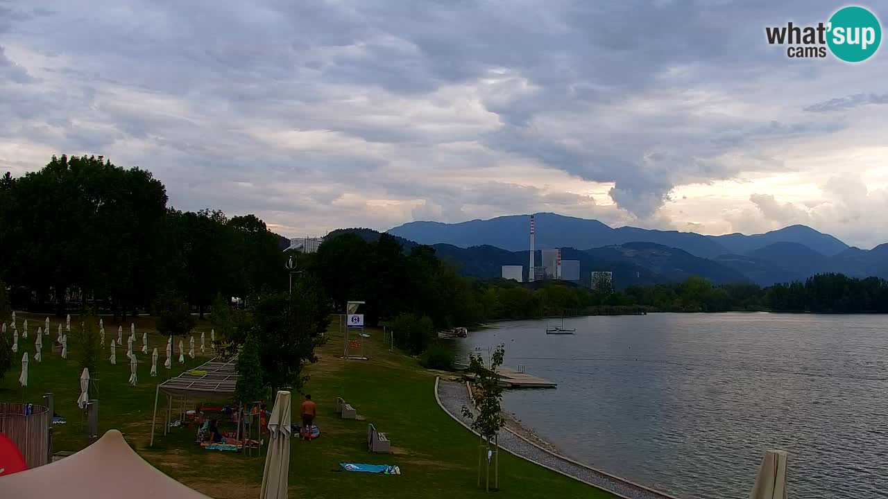 Webcam lago Velenje – Vista en directo desde Velenje Beach