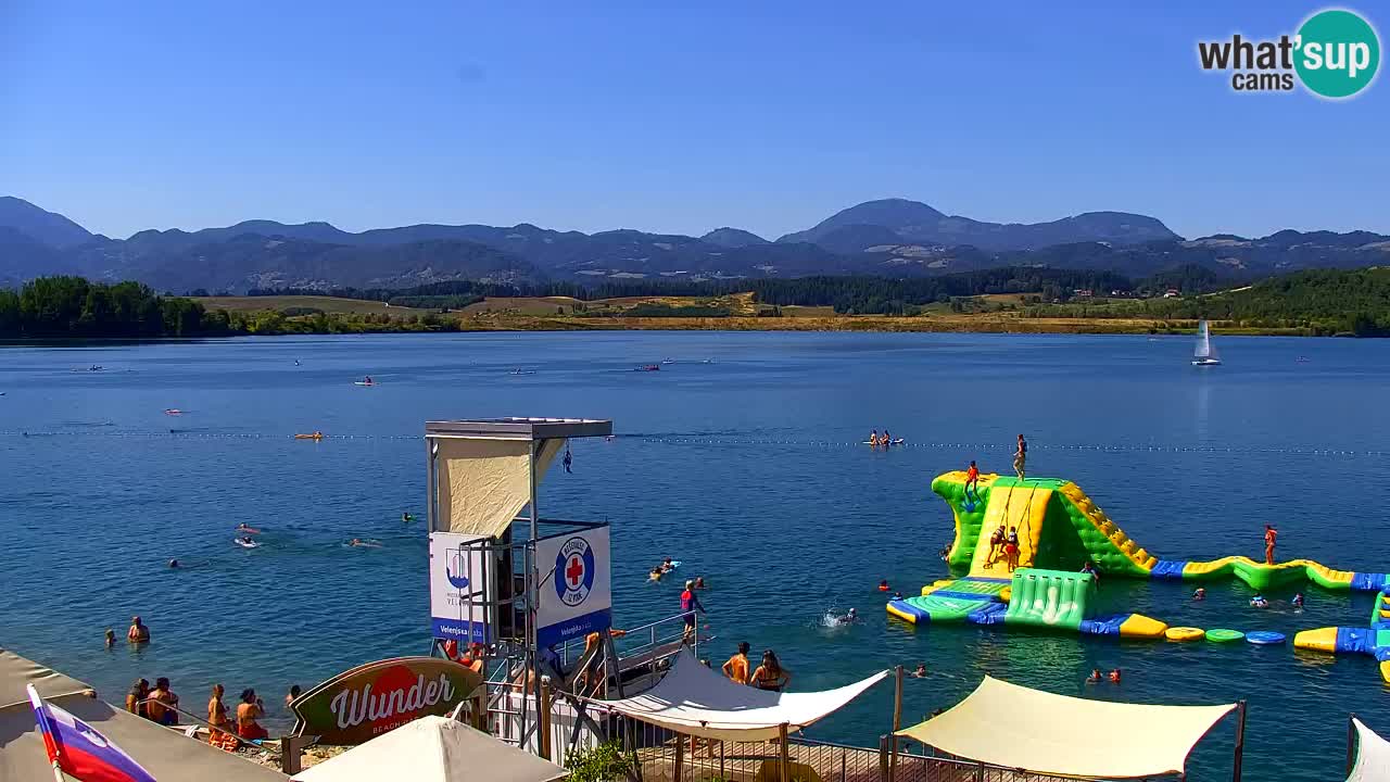 Web kamera Velenjsko jezero – Plaža Velenje uživo
