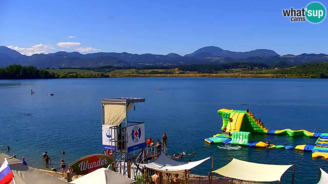 Webcam lac de Velenje – Vue en direct depuis Velenje Beach