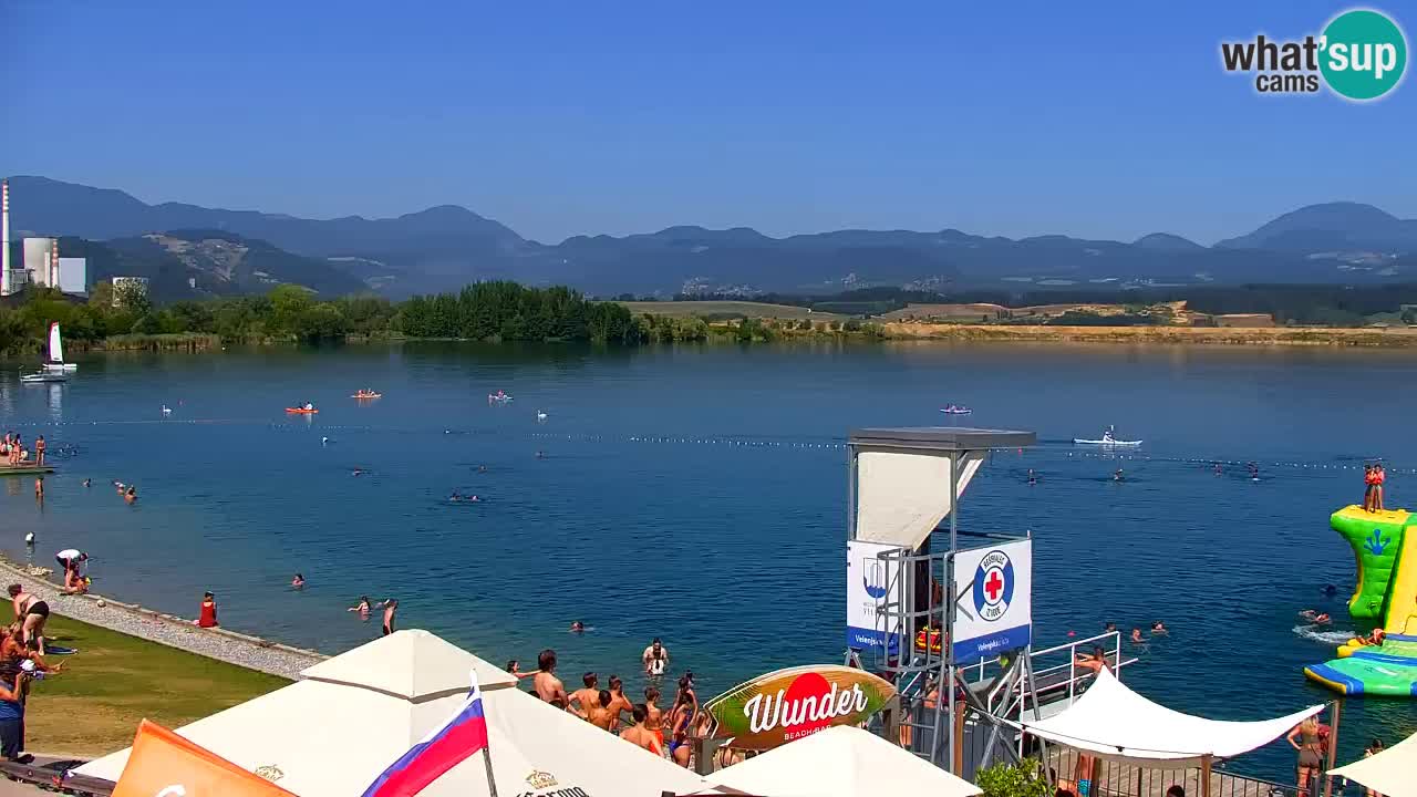 Webcam lac de Velenje – Vue en direct depuis Velenje Beach