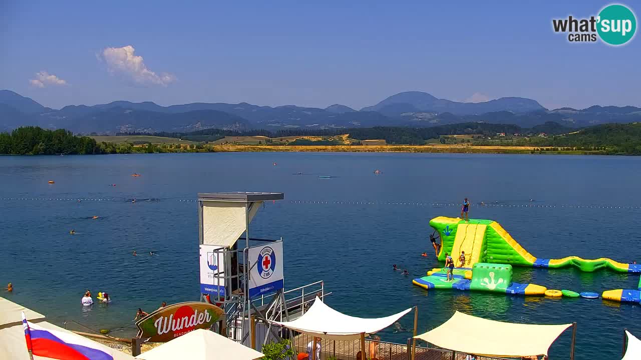 Webcam lac de Velenje – Vue en direct depuis Velenje Beach