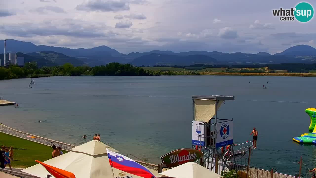 Webcam lac de Velenje – Vue en direct depuis Velenje Beach