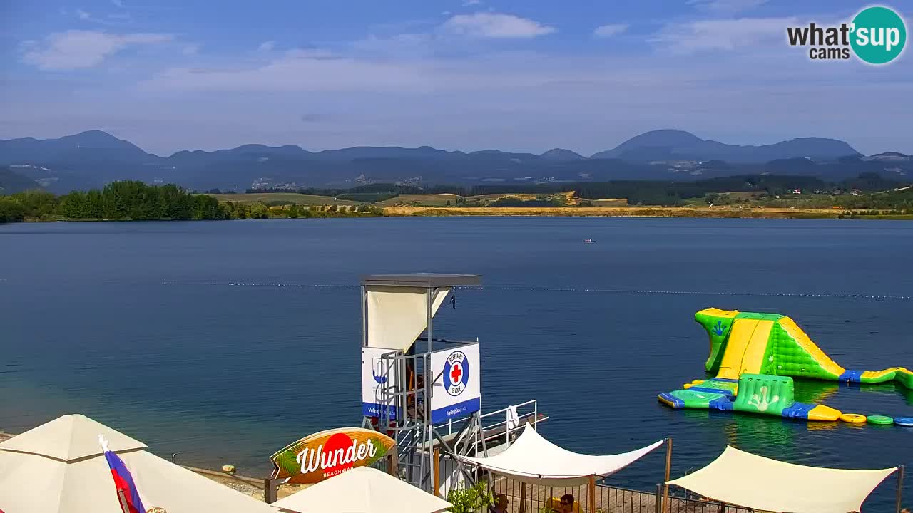Webcam lago Velenje – Vista en directo desde Velenje Beach