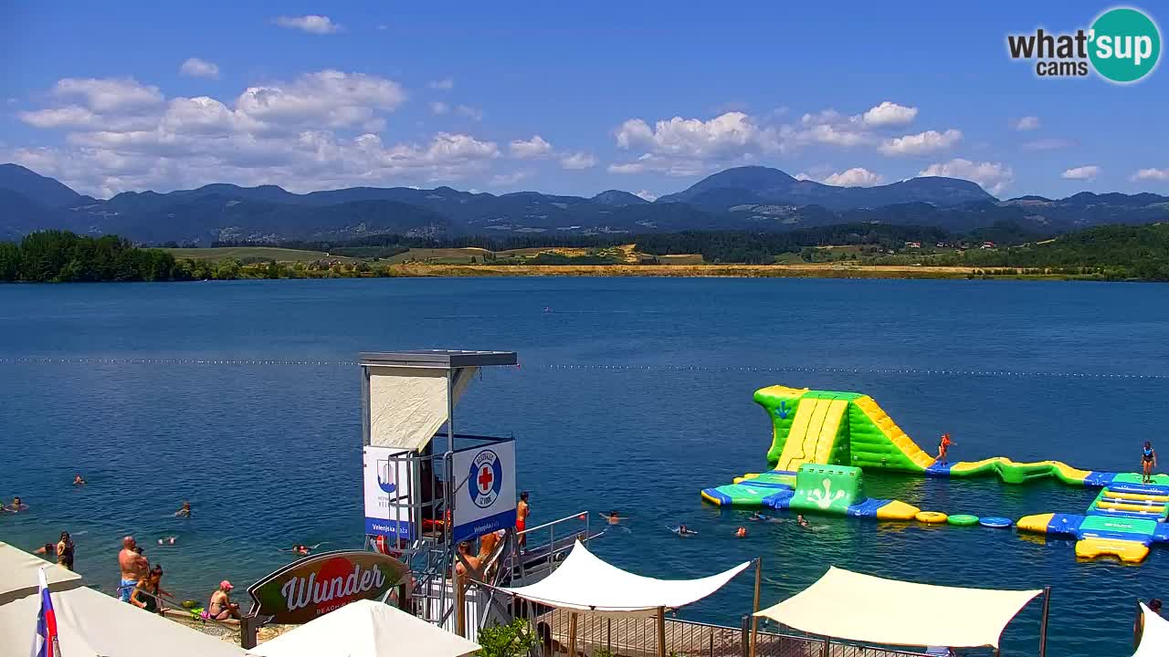Webcam lago Velenje – Vista en directo desde Velenje Beach
