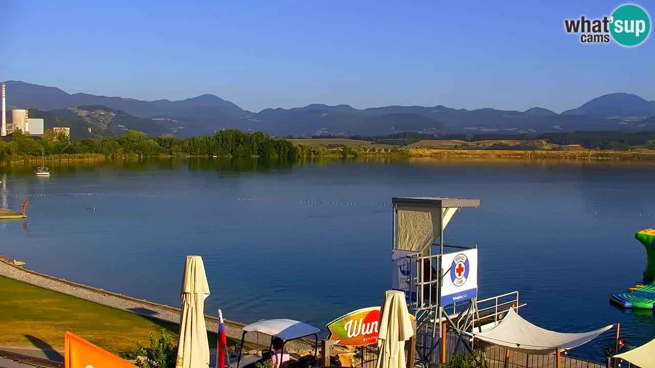 Webcam lago Velenje – Vista en directo desde Velenje Beach