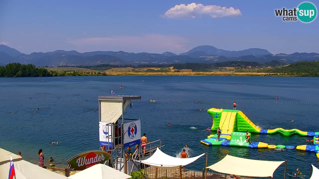 Webcam lac de Velenje – Vue en direct depuis Velenje Beach