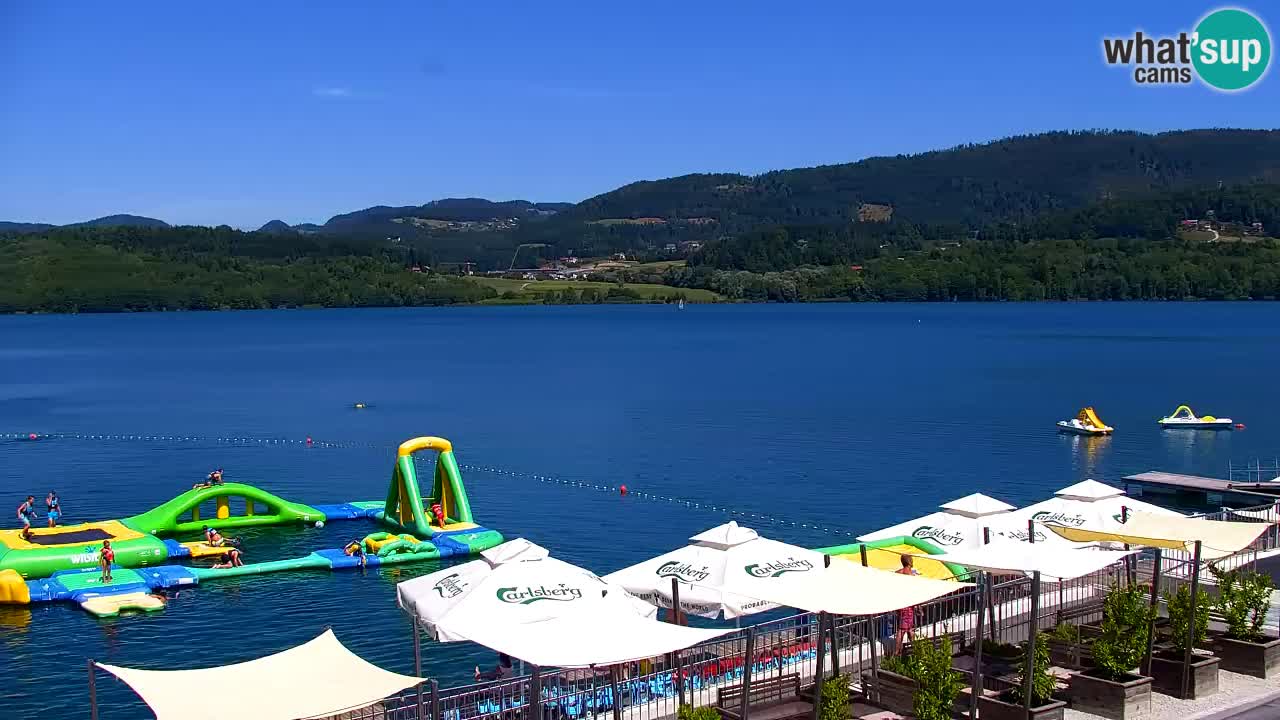 Spletna kamera Velenjsko jezero – Pogled v živo z Velenjske plaže