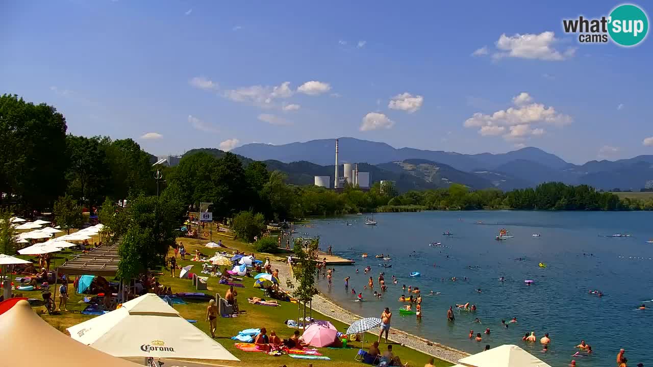 Webcam lac de Velenje – Vue en direct depuis Velenje Beach