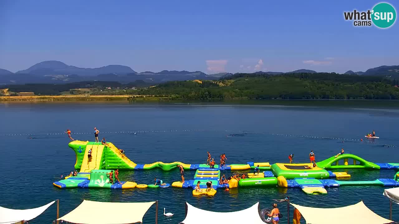 Webcam lago Velenje – Vista en directo desde Velenje Beach