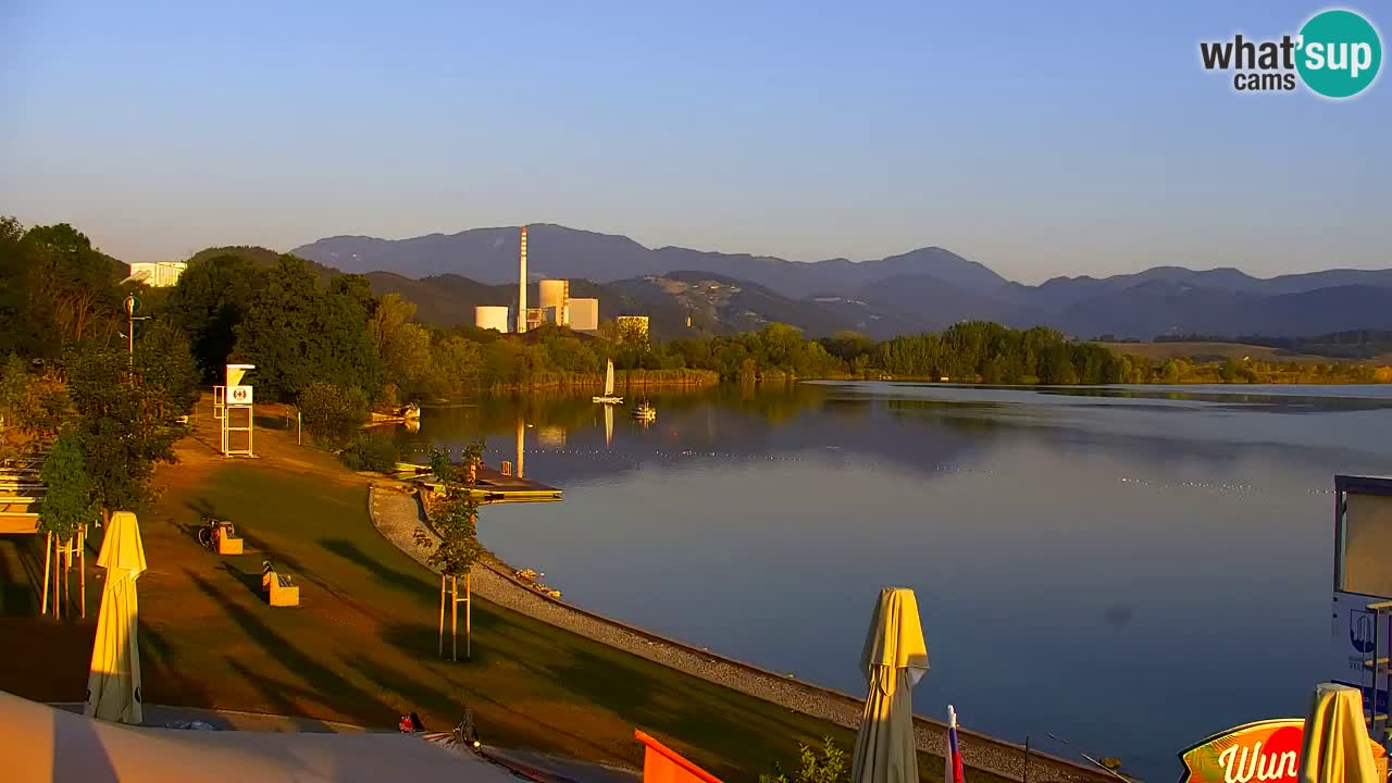 Webcam lac de Velenje – Vue en direct depuis Velenje Beach