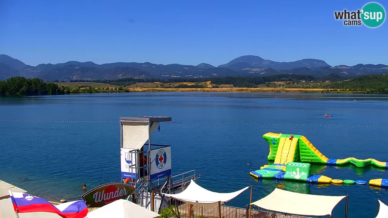Webcam lago Velenje – Vista en directo desde Velenje Beach
