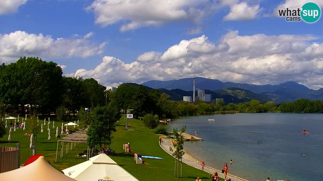 Webcam lac de Velenje – Vue en direct depuis Velenje Beach
