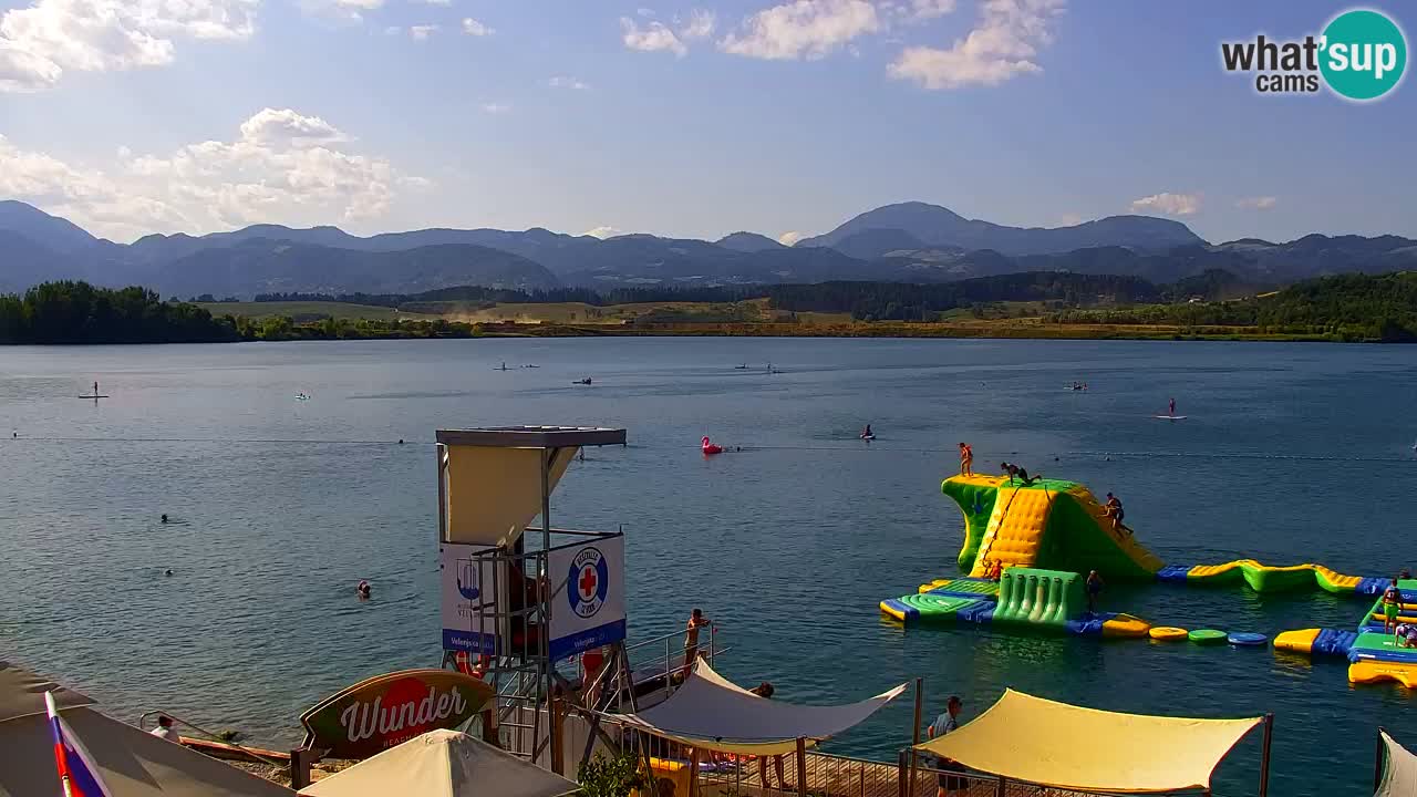 Webcam lac de Velenje – Vue en direct depuis Velenje Beach