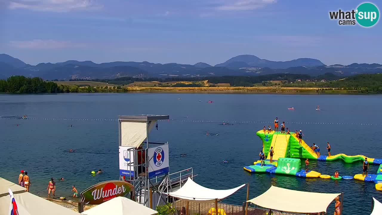 Webcam lago Velenje – Vista en directo desde Velenje Beach