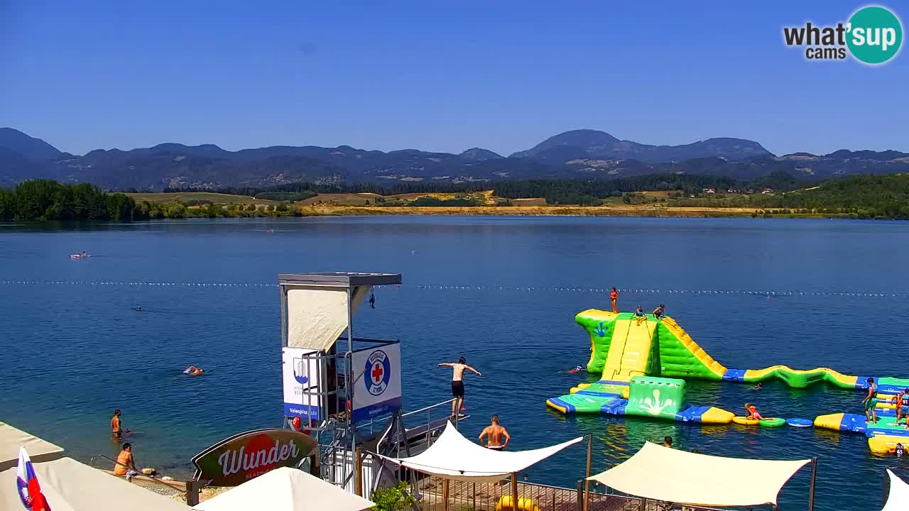 Webcam lago Velenje – Vista en directo desde Velenje Beach
