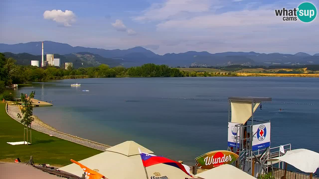 Webcam lago Velenje – Vista en directo desde Velenje Beach