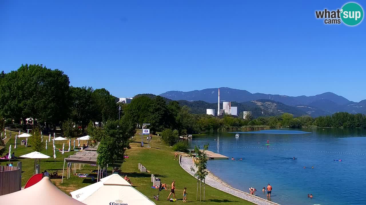 Web kamera Velenjsko jezero – Plaža Velenje uživo