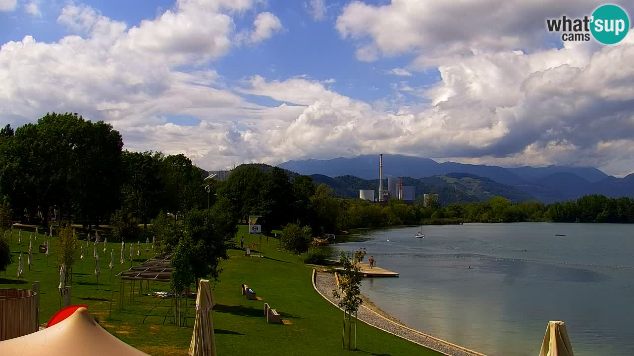 Webcam lago Velenje – Vista en directo desde Velenje Beach