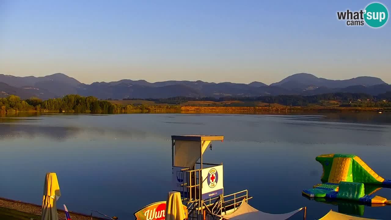 Webcam lac de Velenje – Vue en direct depuis Velenje Beach