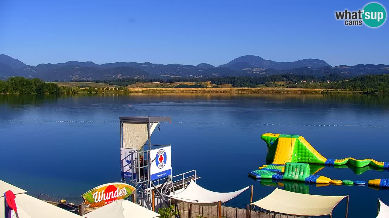 Webcam lago Velenje – Vista en directo desde Velenje Beach