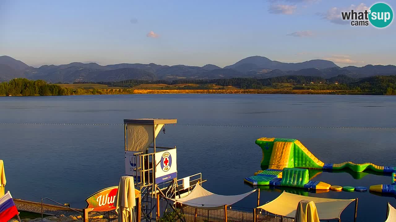 Webcam lac de Velenje – Vue en direct depuis Velenje Beach