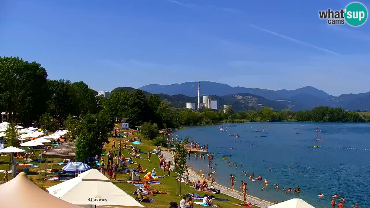 Webcam lac de Velenje – Vue en direct depuis Velenje Beach