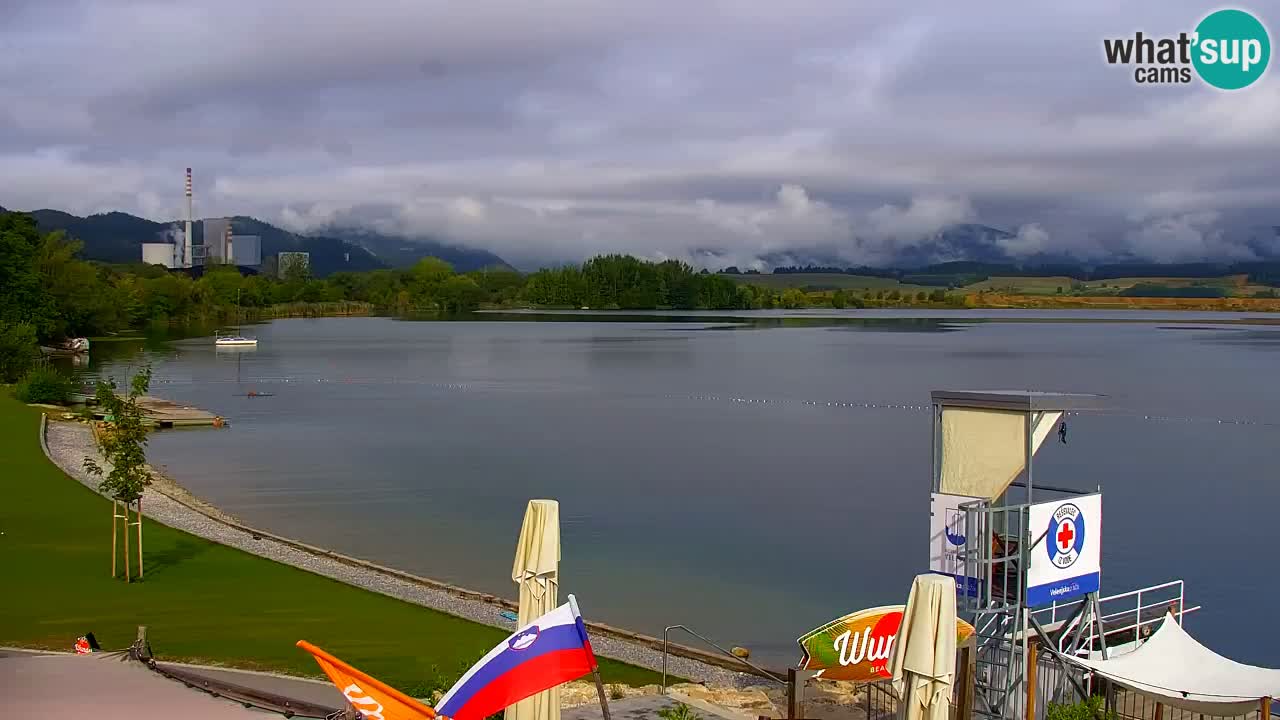 Webcam lac de Velenje – Vue en direct depuis Velenje Beach