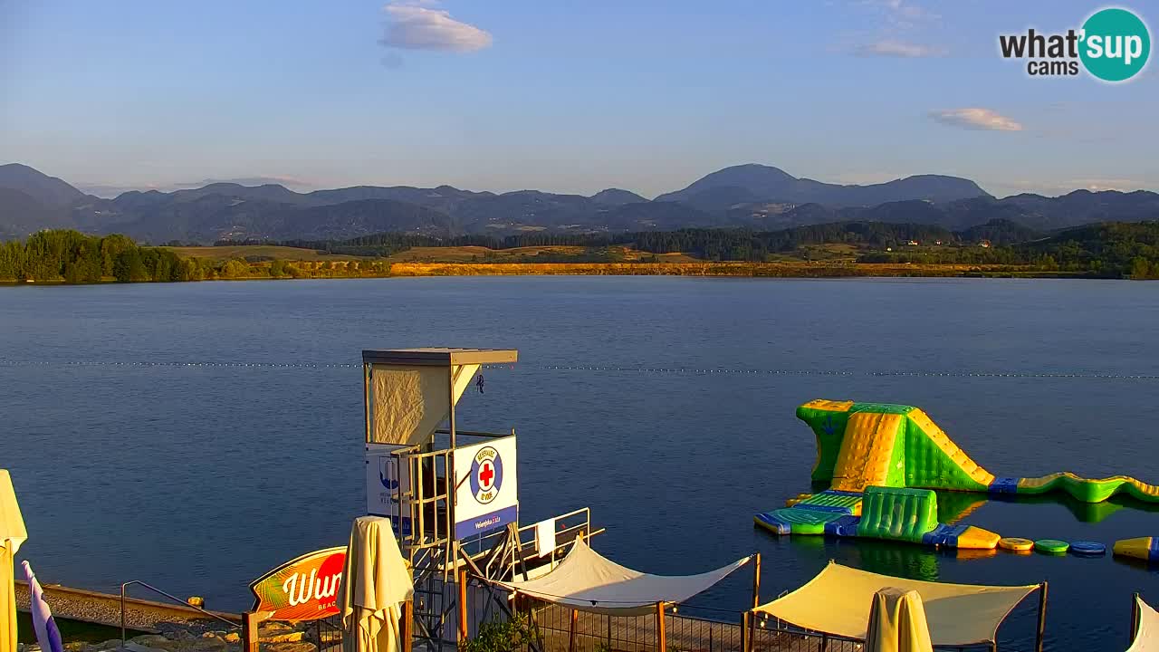 Web kamera Velenjsko jezero – Plaža Velenje uživo