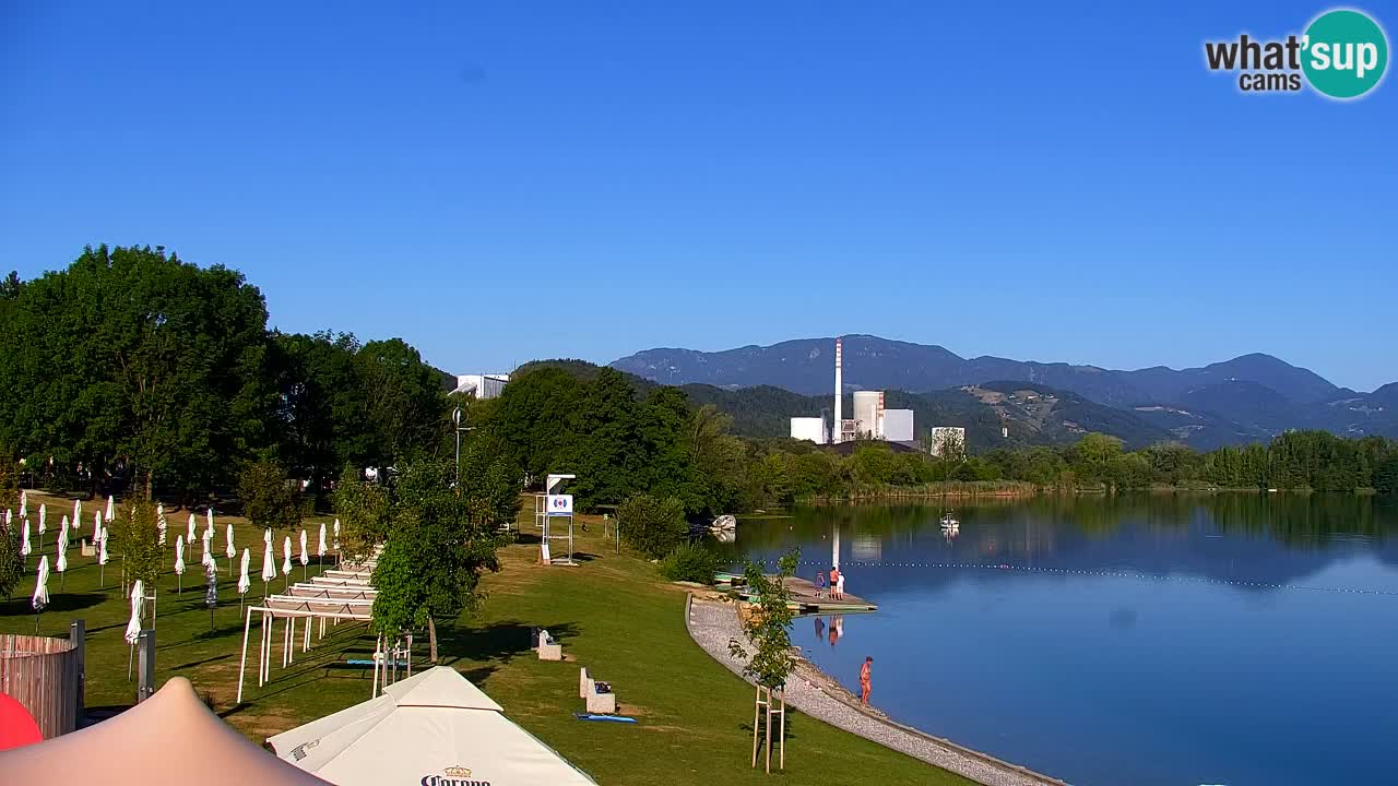 Webcam lago Velenje – Vista en directo desde Velenje Beach
