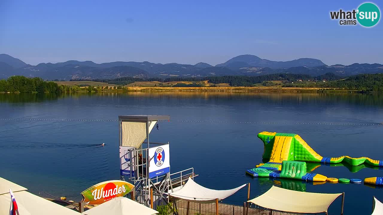 Webcam lago Velenje – Vista en directo desde Velenje Beach