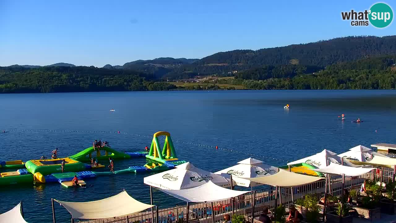 Spletna kamera Velenjsko jezero – Pogled v živo z Velenjske plaže