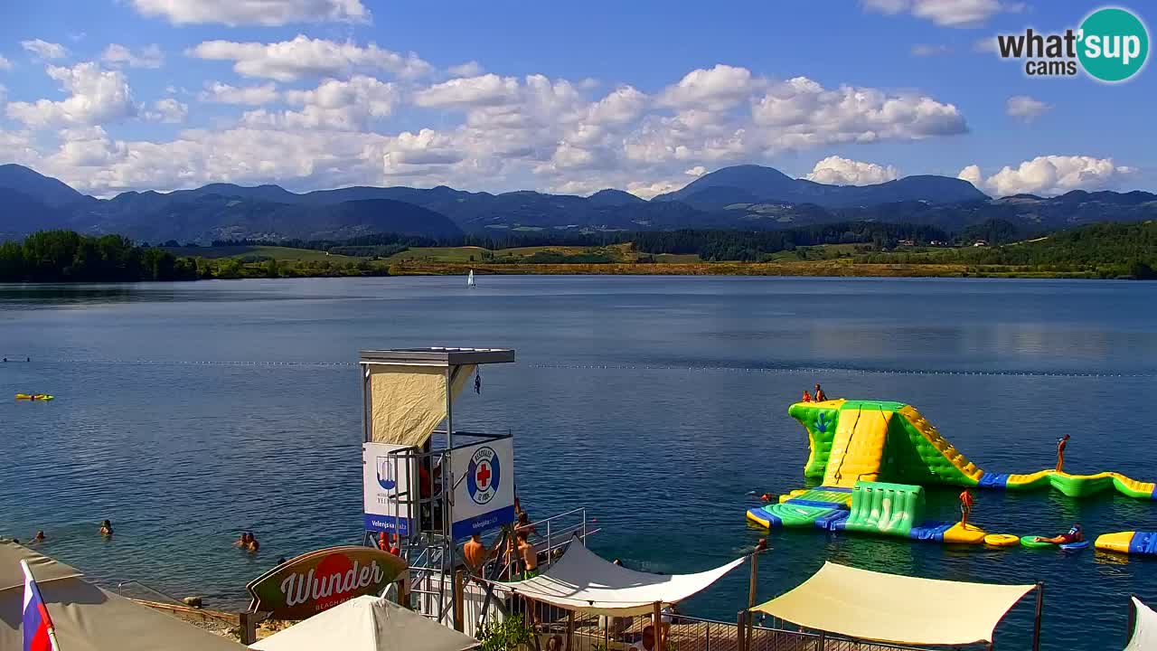 Webcam lac de Velenje – Vue en direct depuis Velenje Beach