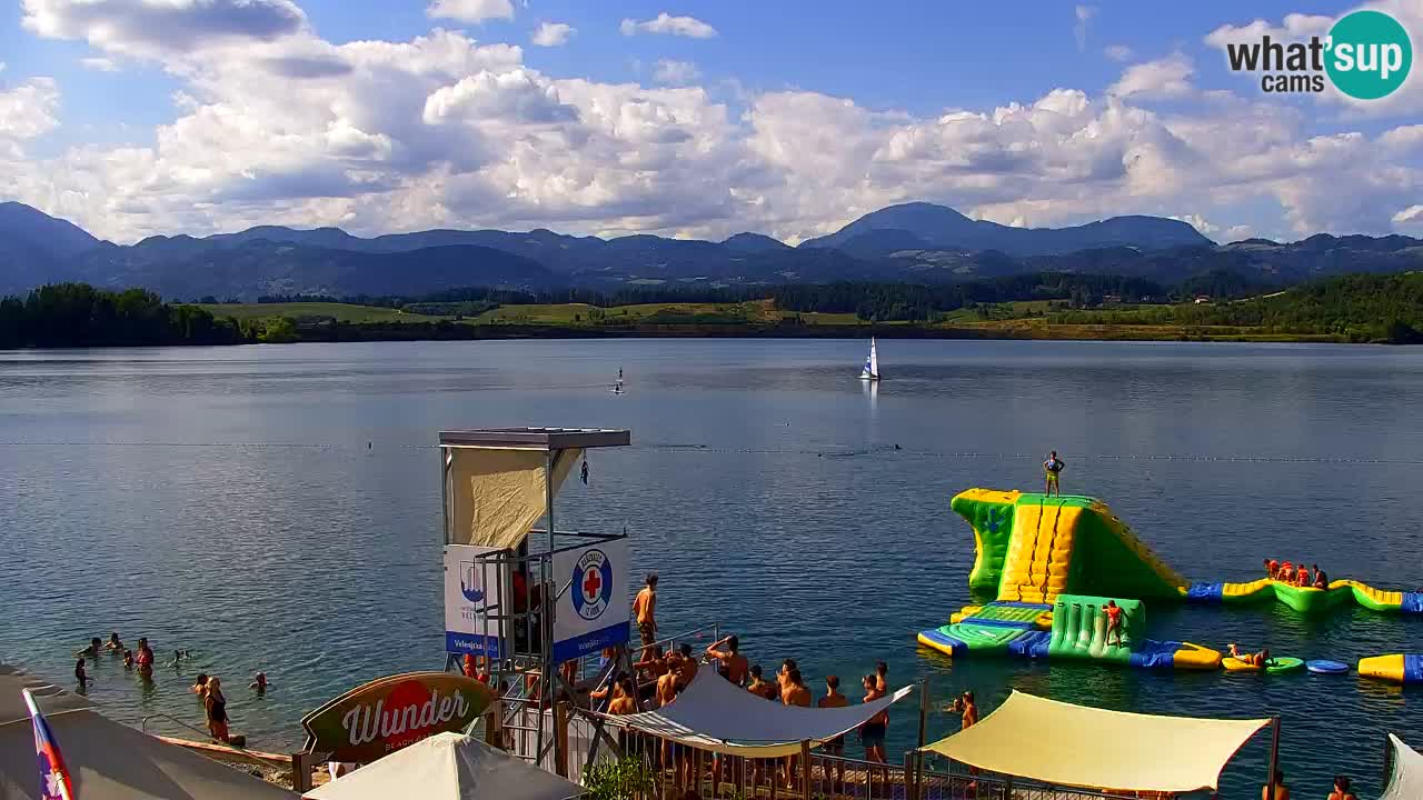 Webcam lac de Velenje – Vue en direct depuis Velenje Beach