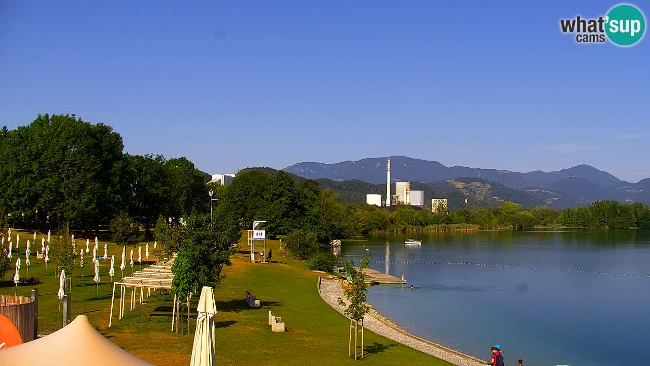 Webcam lago Velenje – Vista en directo desde Velenje Beach
