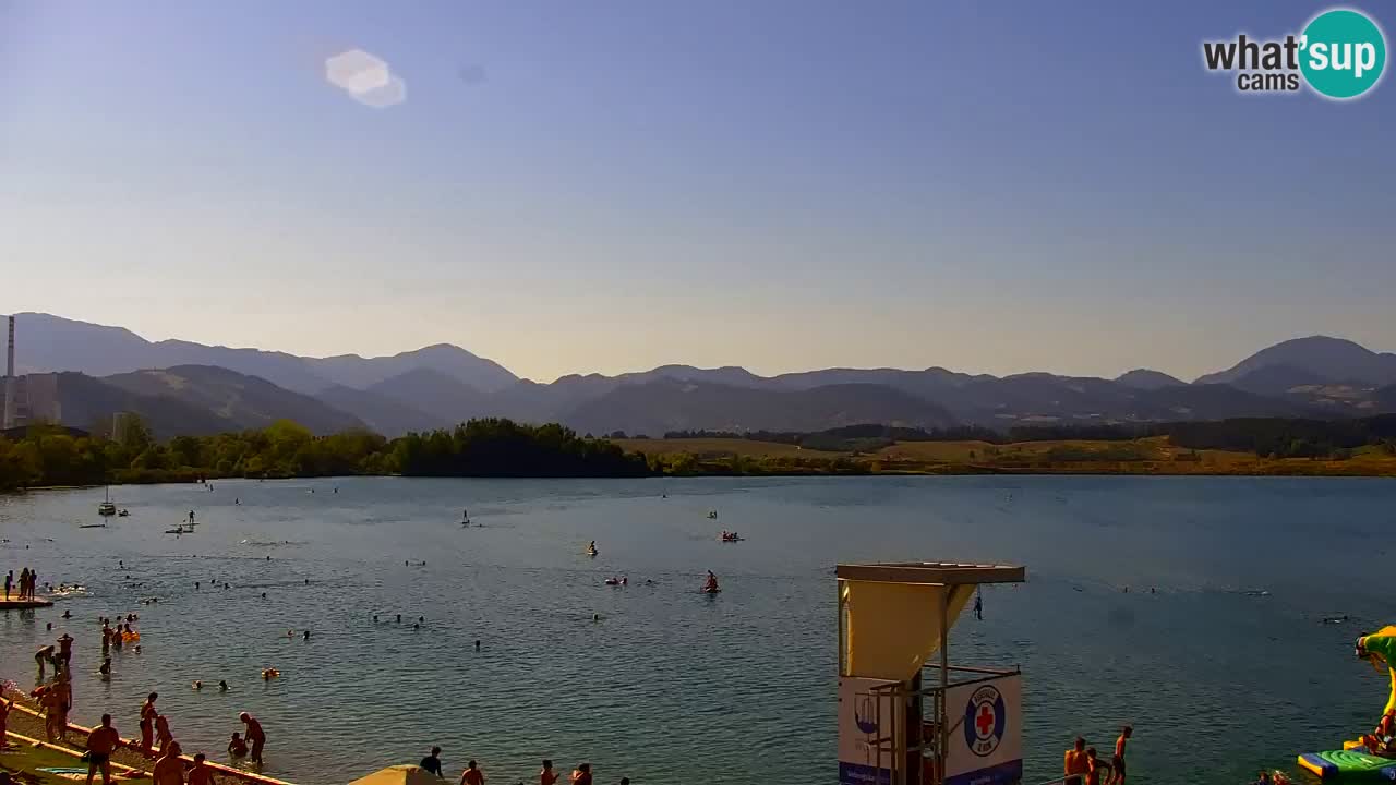 Web kamera Velenjsko jezero – Plaža Velenje uživo