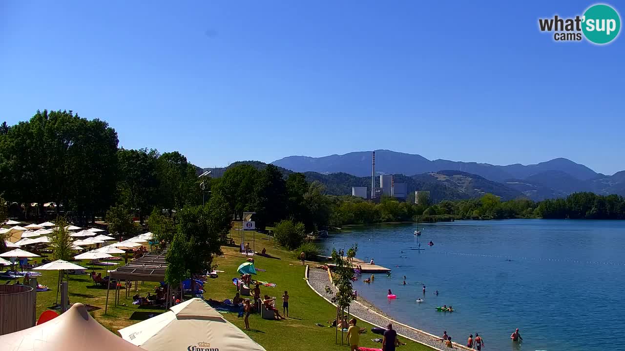 Webcam lago Velenje – Vista en directo desde Velenje Beach