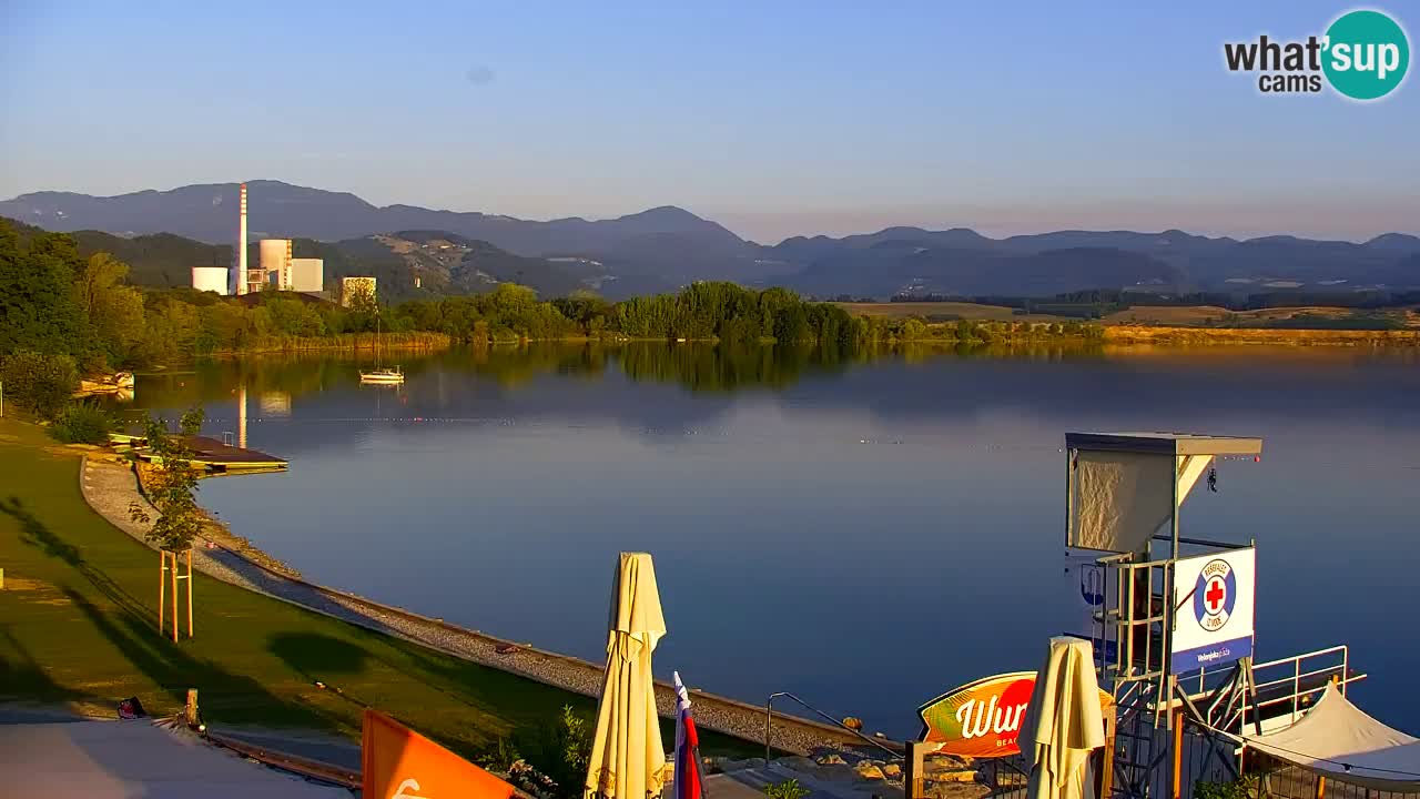 Webcam lago Velenje – Vista en directo desde Velenje Beach