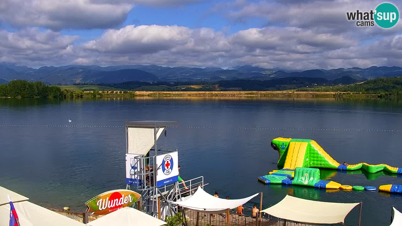 Webcam lago Velenje – Vista en directo desde Velenje Beach