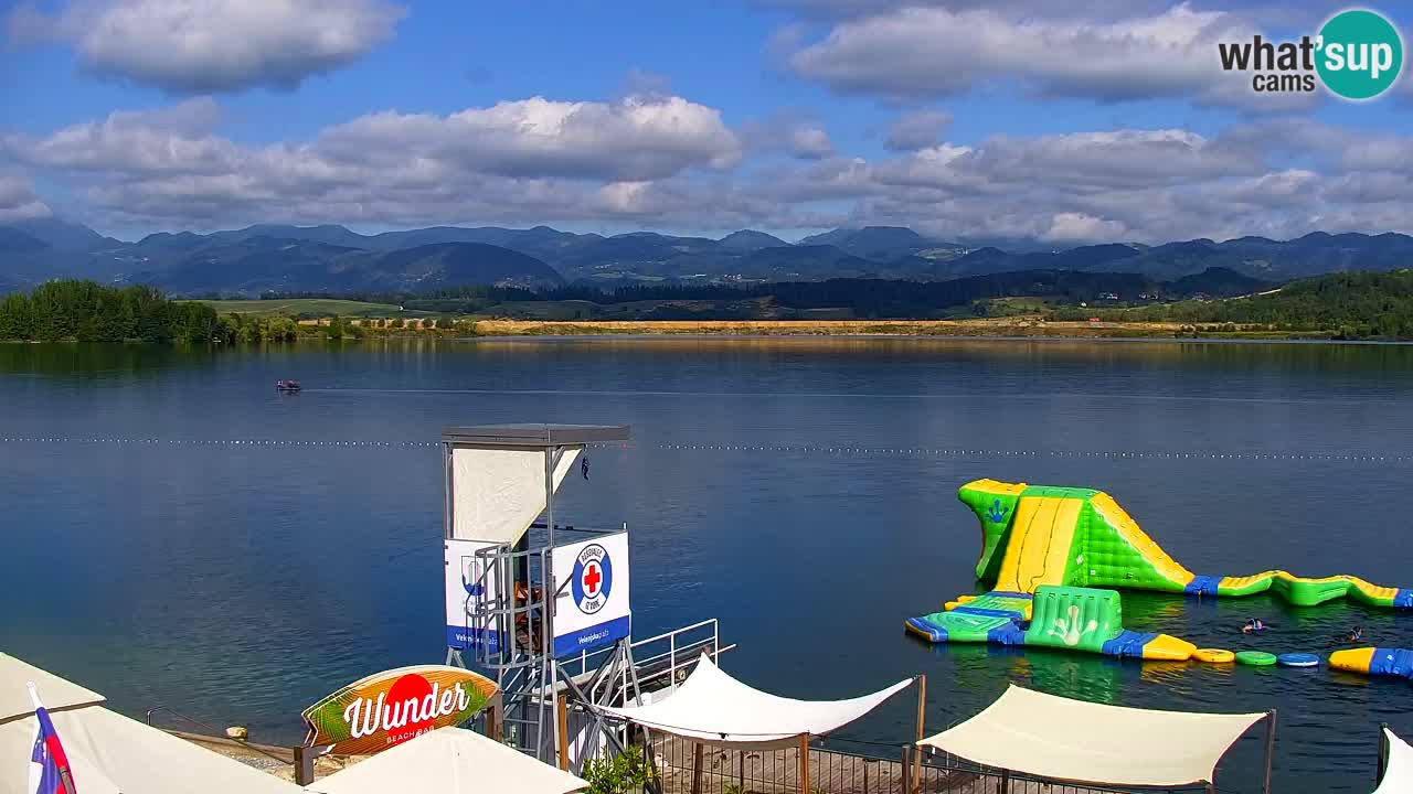Webcam lago Velenje – Vista en directo desde Velenje Beach