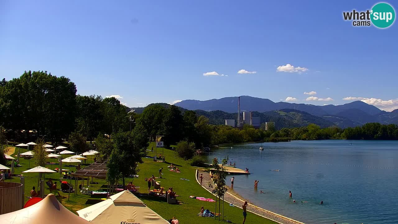 Webcam lago Velenje – Vista en directo desde Velenje Beach