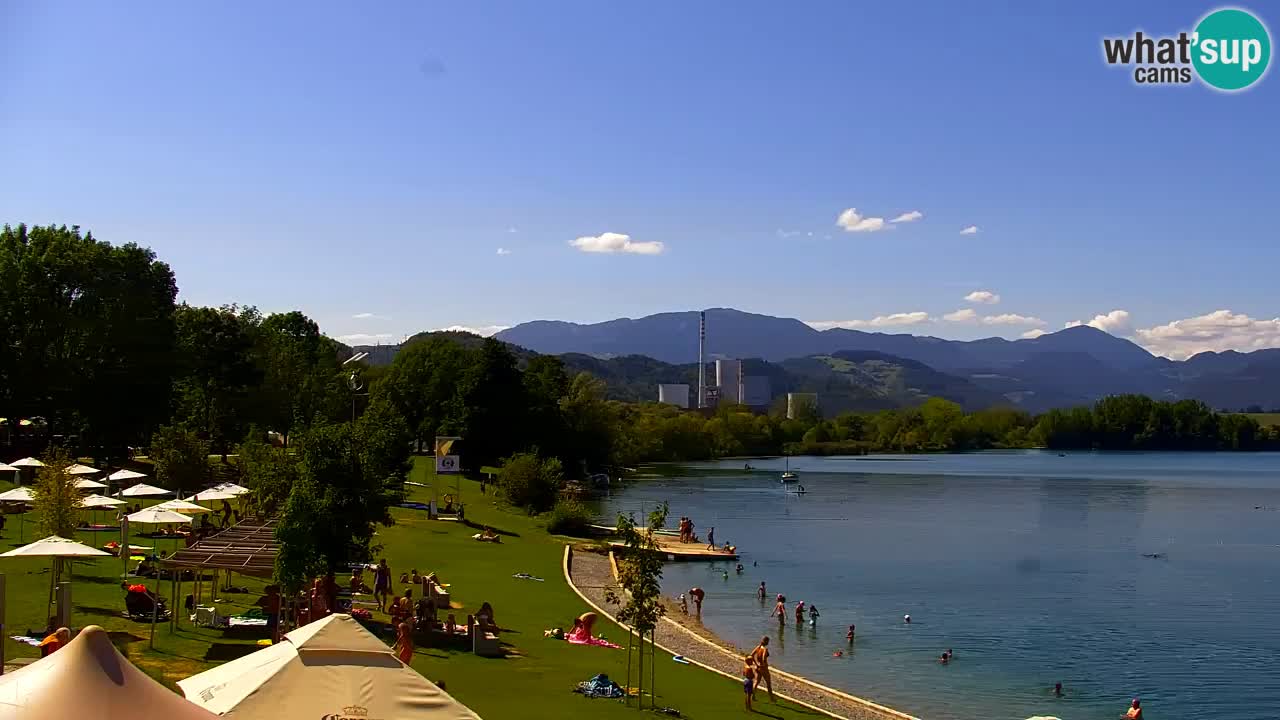 Webcam lago Velenje – Vista en directo desde Velenje Beach