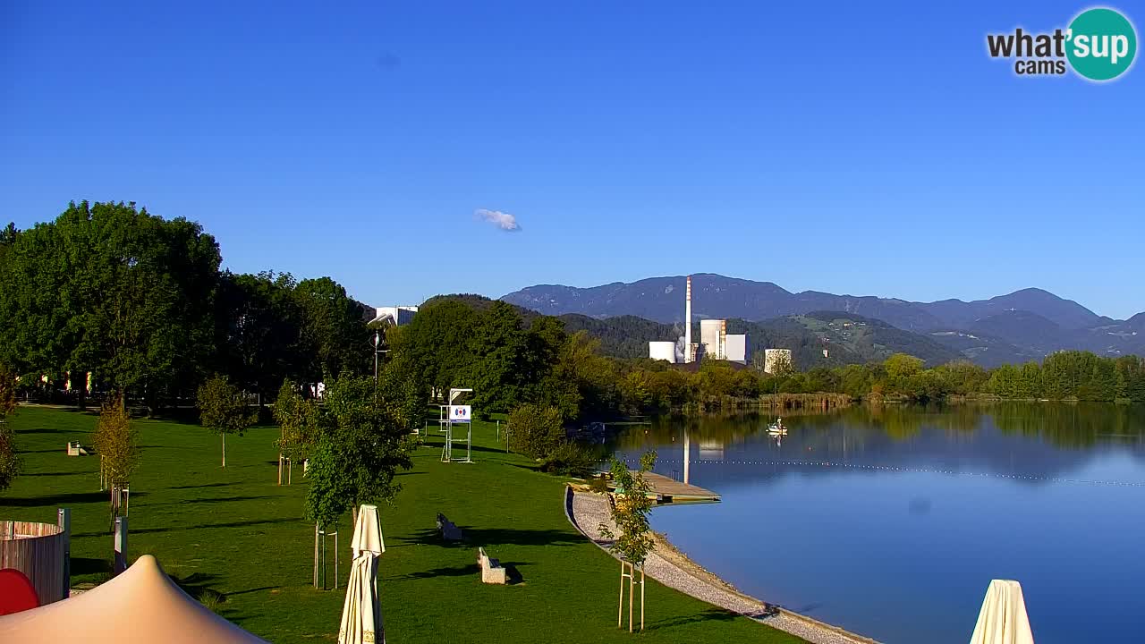 Webcam lago Velenje – Vista en directo desde Velenje Beach