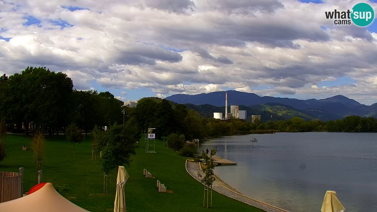 Webcam lago Velenje – Vista en directo desde Velenje Beach
