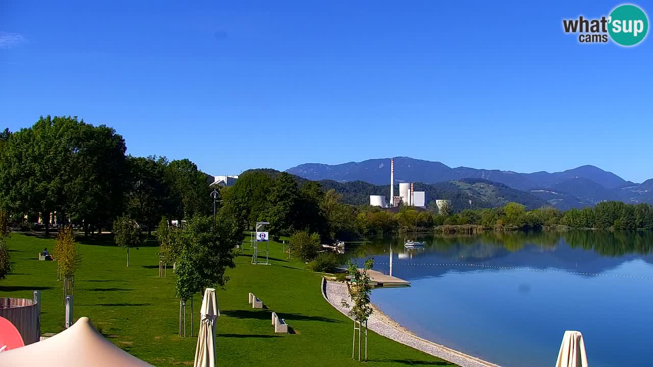 Webcam lac de Velenje – Vue en direct depuis Velenje Beach