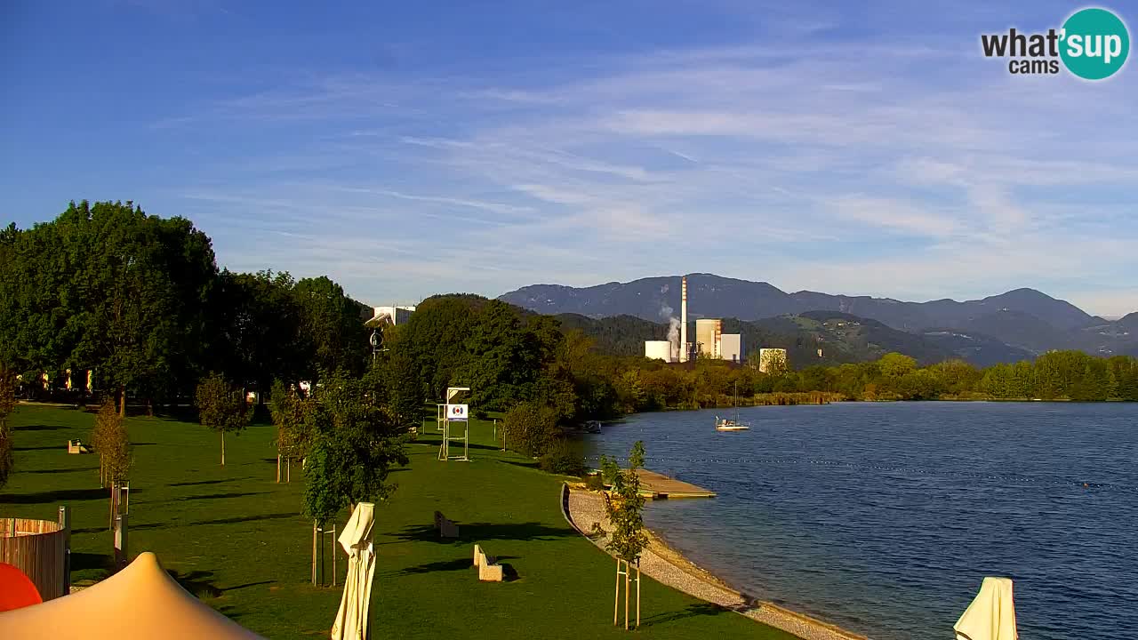 Webcam lago Velenje – Vista en directo desde Velenje Beach