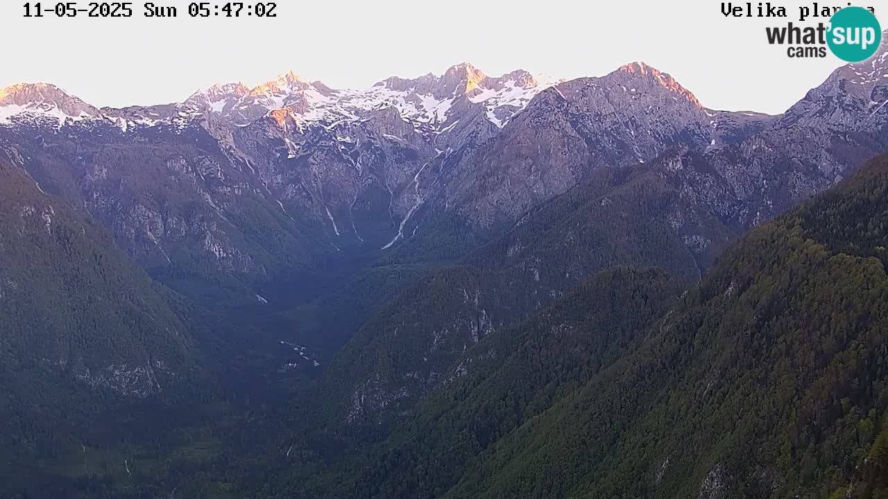 Valle Kamniška Bistrica | webcam Velika Planina