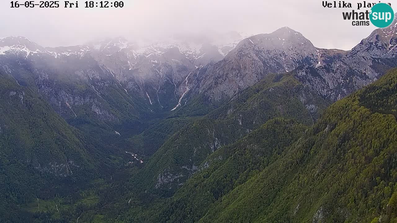 Valle Kamniška Bistrica | webcam Velika Planina